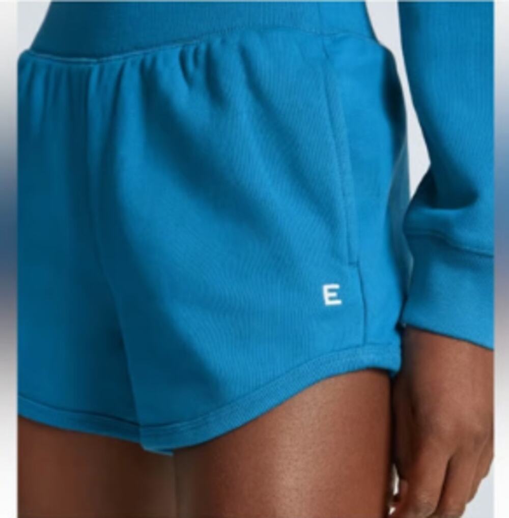 Everlane Pull On Elastic Waist The Track Lounge Sweatshort Blue Women's Size XXS
